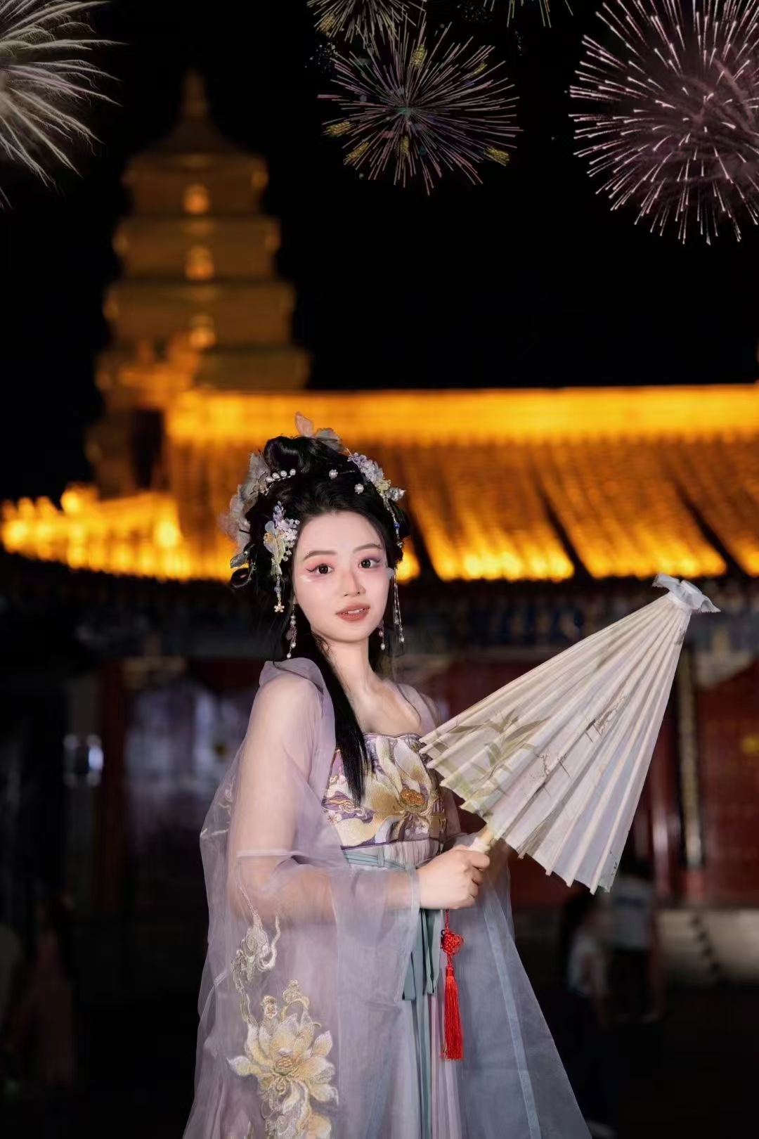 New Summer Hanfu Women's Jin He Heavy Embroidery Large Sleeve Top with Hezi Skirt - Ethereal Ancient Style Twelve Flower Goddess
