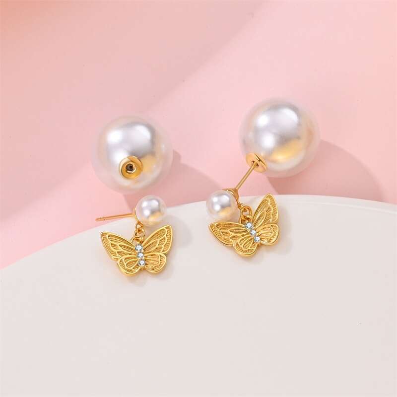 New 925 Sterling Silver Trendy Sea Shell Gold Color Drop Earrings For Women Glossy Pearl Earring Wedding Jewelry