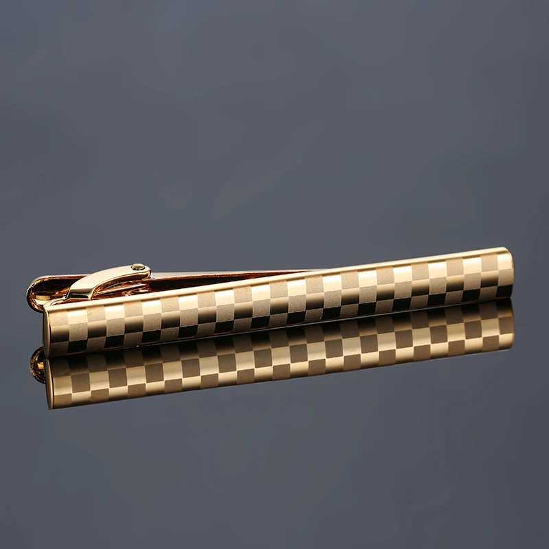 XKZM high-quality mens tie clip gold laser flat collar clip wedding jewelry gift W240914
