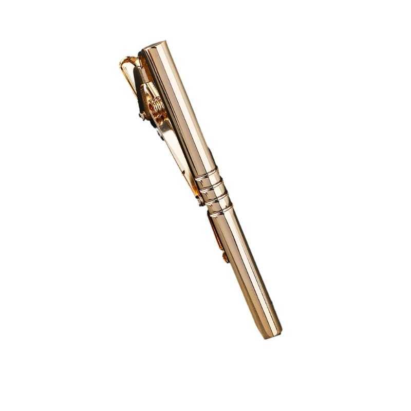 Mens regular tie clip mens wedding party business gold collar bar clip W240914