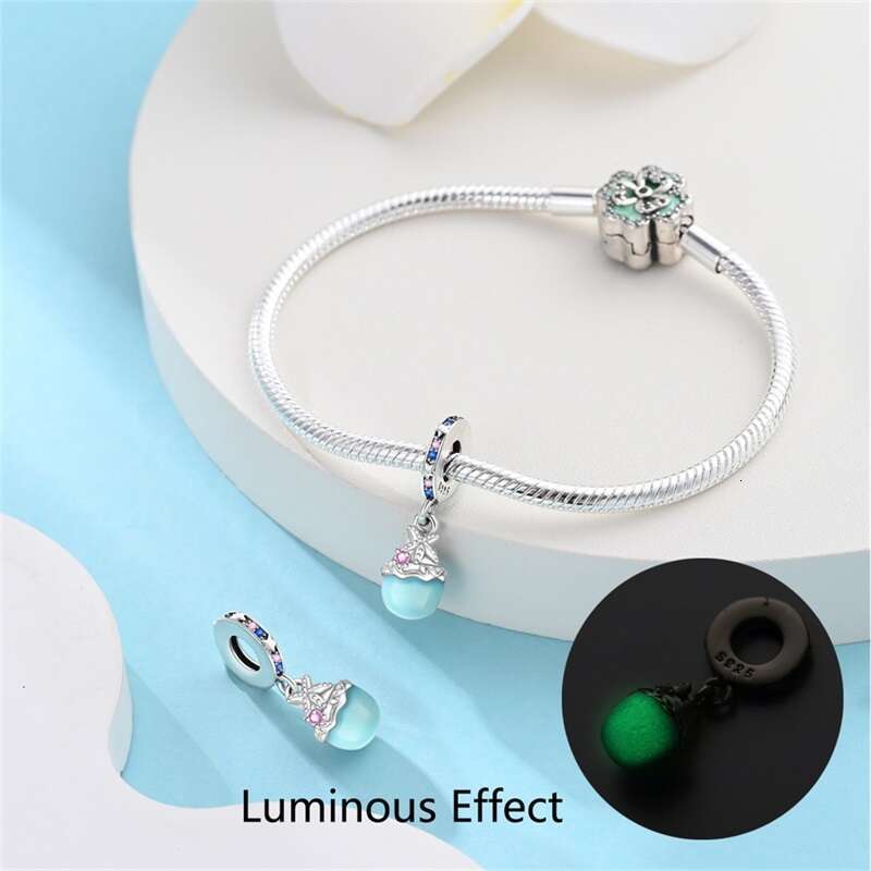 Summer 925 Sterling Silver Octopus Tortoise Luminous Seaworld Charms Beads Fit Original Bracelets DIY Jewelry