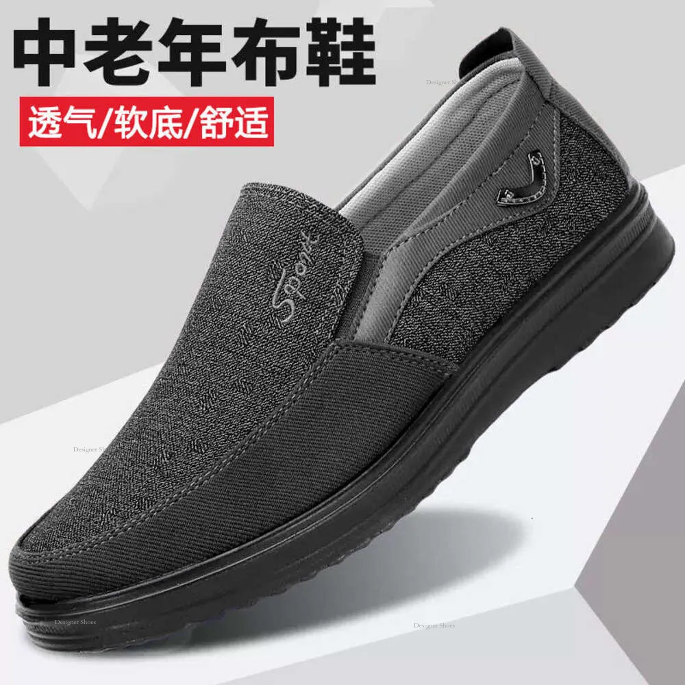 Cloth Men, Beijing Soft Sole Casual For Middle And Old Age Canvas Work Driving Shoes, Dad Shoes