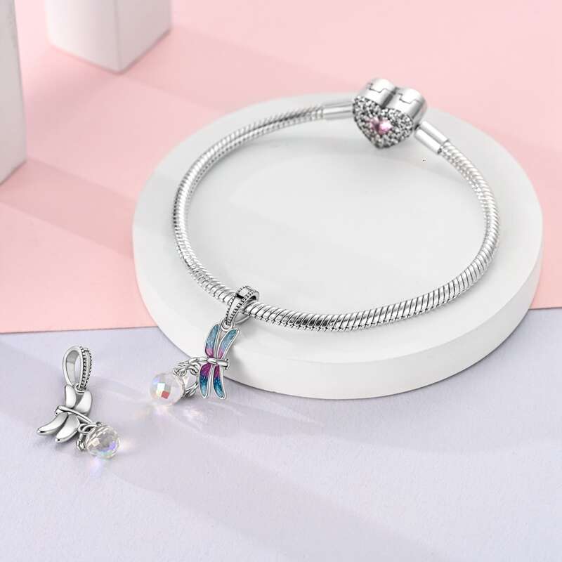 Trendy 925 Sterling wer Charms Fit Original Bracelet Silver Butterfly Dragoy Pendant Fine Jewelry Gift