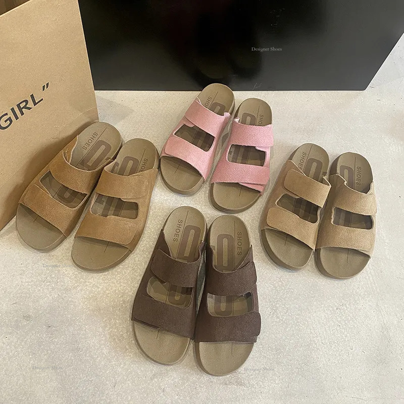 Fashion Slippers GAI Women Outside Summer Comfort Green Orange Couples Thick-Soled Non-Slip Slippers Eur36-40