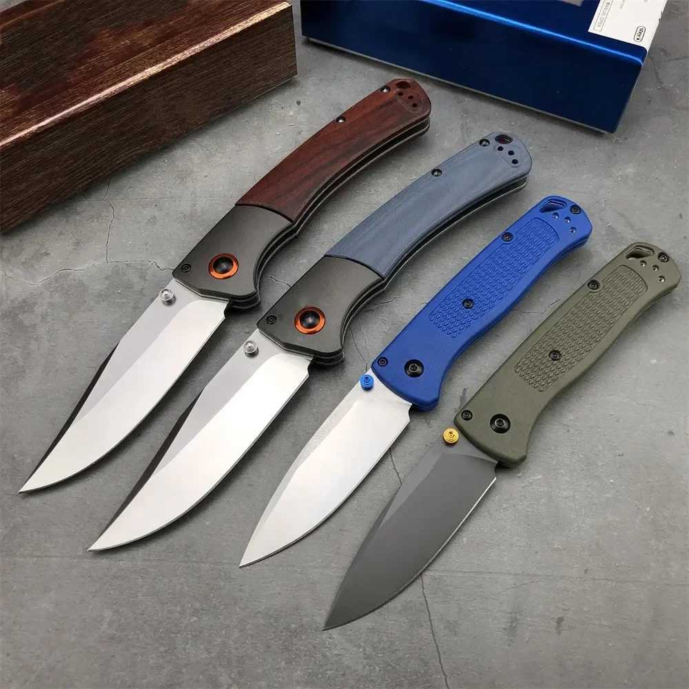 Tactical BM 15080 Folding Pocket Knives Outdoor Cam CPM-S30V Drop-Point Blade Wood/G10 Hand Hunting Self-dense ToolsXJ250118