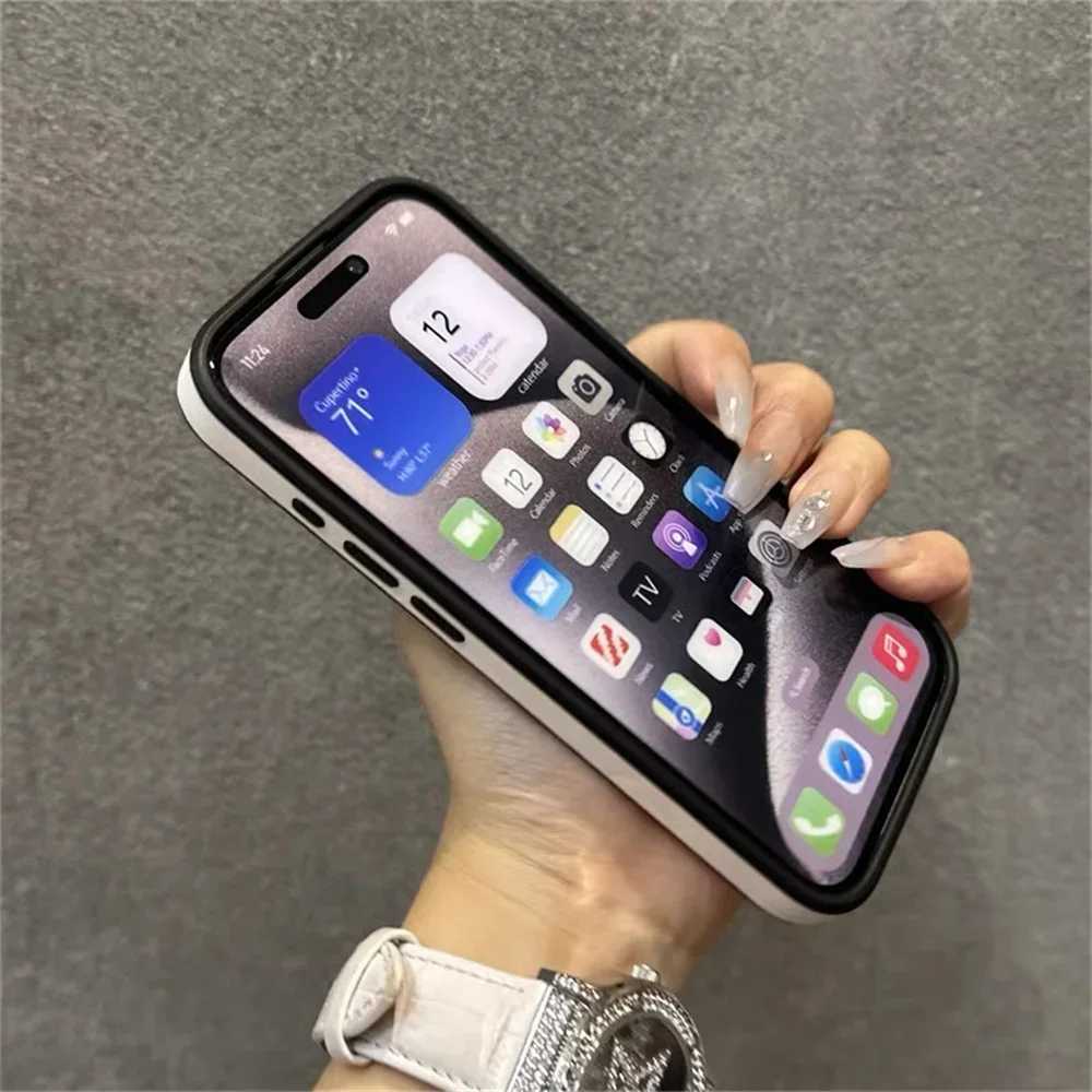 Double color PU Leather Luxury Case for IPhone 15 14 13 12 Pro Max Cover for Iphone 14 11 16 Pro Max Slim 15promax 16plus Case M240914