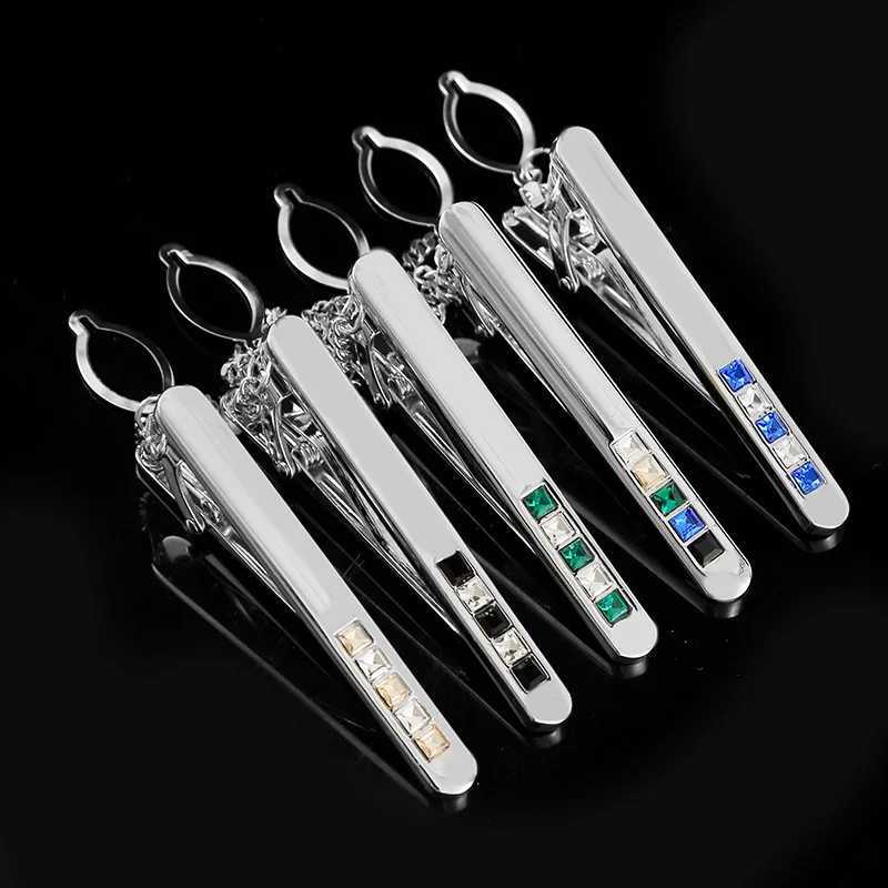 High end fashion trend crystal lamp luxury mens tie clip W240914