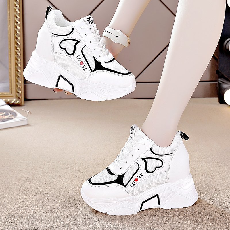 Quality High Women Platform Sneakers 2023 New Chunky Woman Casual Dad Basket Female Fashion Sport Mesh Lace Up Shoes e40e