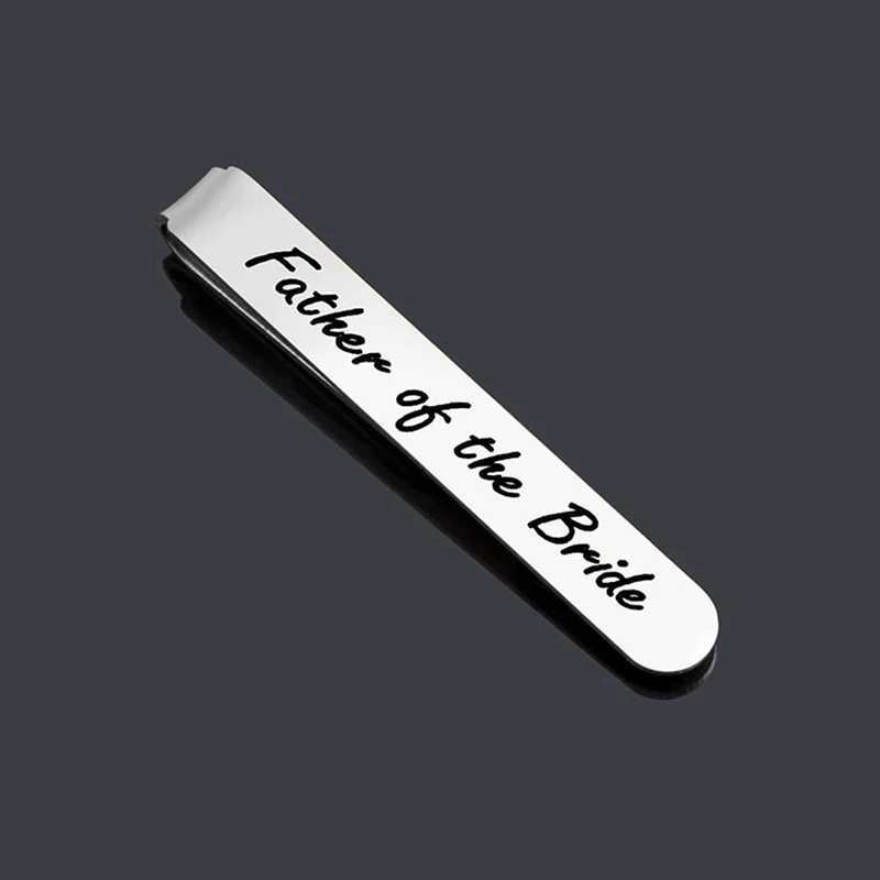 Stainless steel mens tie clip brides tie clip wedding jewelry accessories W240914
