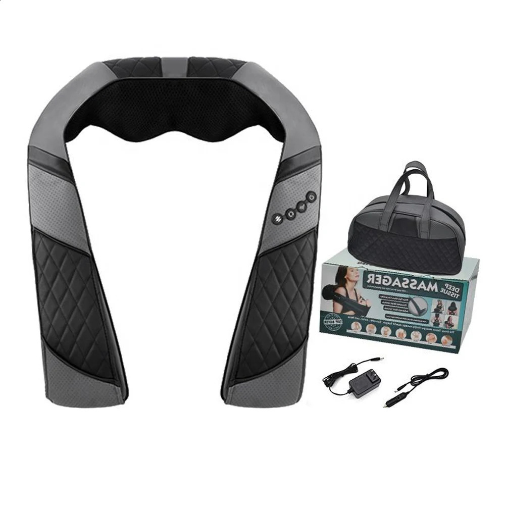 Electric selling massage pillow product deep tissue 4D kneading massage neck stretching massager pain relieving finger massager 240914