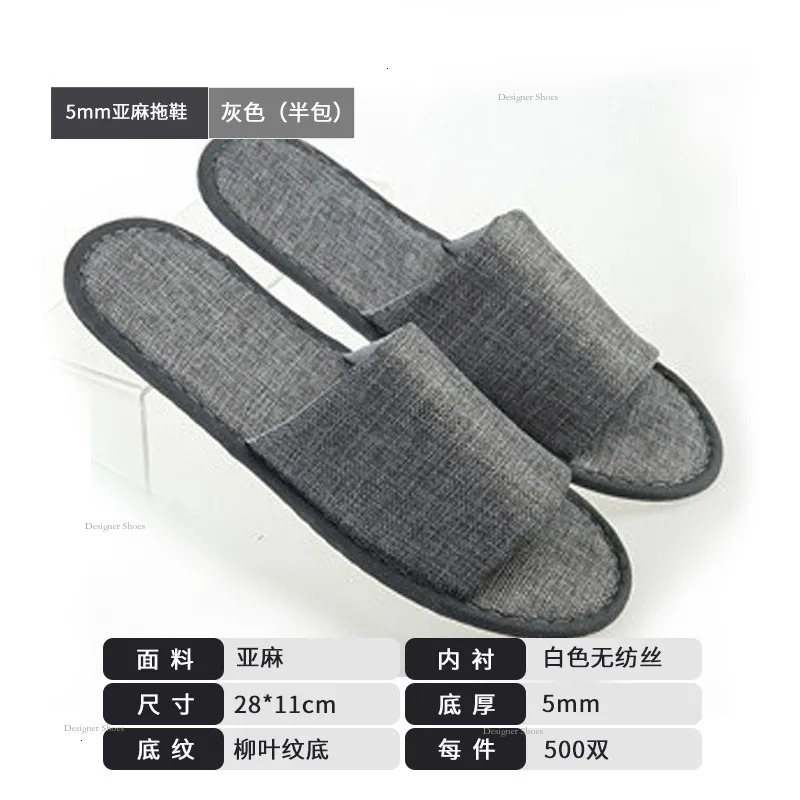 Spring Autumn Hotel Floor Home Cool Slippers, Anti Slip Wear-Resistant Cotton And Linen Slippers For Women pers