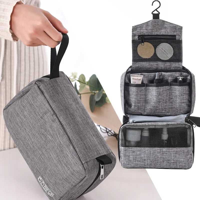 Mens Travel Bathroom Hanging Toiletry Bag Canvas Dopp Kit Necessaries Bag Shaving Shower Women Beauty Cosmetic Makeup Organizer Z240914