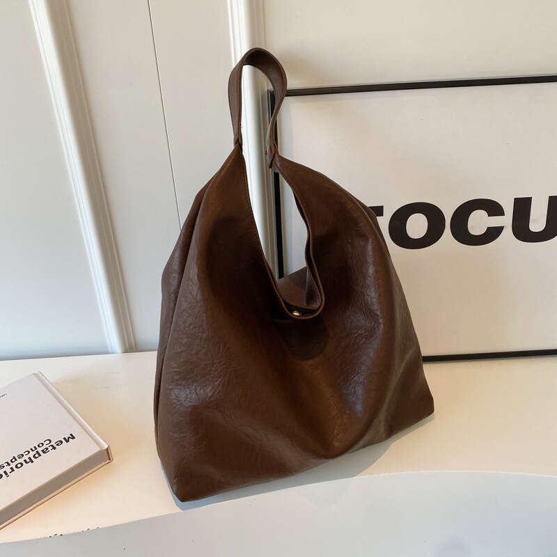 AMZZ Autumn Winter Large Capacity for Women's 2024 New Commuter Tote with Versatile Texture and One Shoulder Bucket Bag
