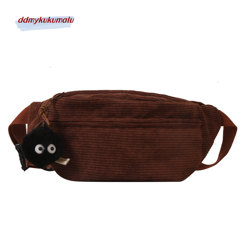 High end for women, 2023 new fashionable autumn and winter crossbody corduroy women's niche chest bag, waist bag H7.20#11 ddmykukumalu