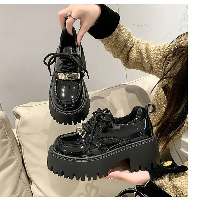 Leather Shoes Small British Style Loafers For Women, 2024 Summer New Minimalist Casual Dress With Thick Soles And Increased Height