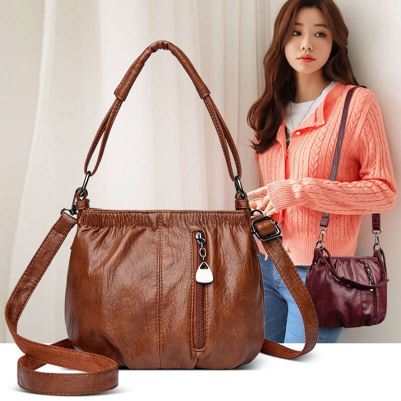 AMZZ Handbag 2024 New Women's Fashion Single Shoulder Multi layered Large Capacity Crossbody Bag