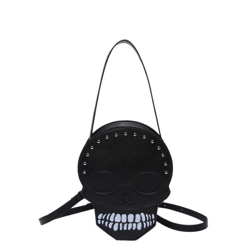 CMM Personalized Fashion Bag for Women Trendy Cool Skull Head Small Bag Versatile Halloween Single Shoulder Crossbody Bag