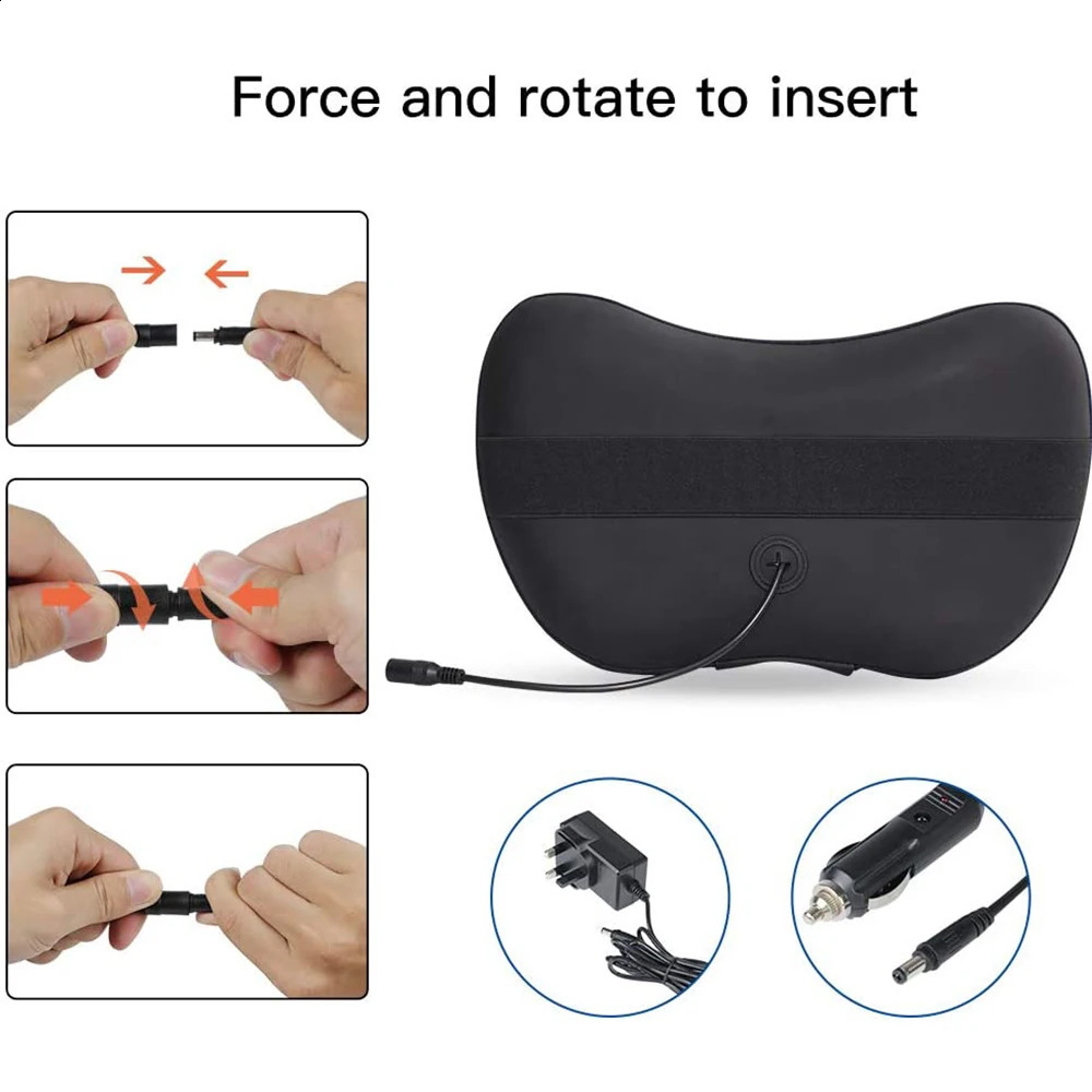 Back massager deep neck tissue shoulder massage pillow lower back calf whole body muscle relief 240914