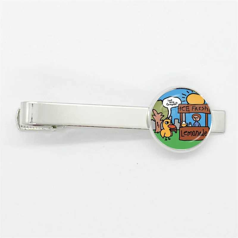 Fresh ice lemon water with any grape duck glass dome tie clip set accessories W240914