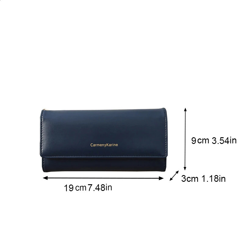 Fashion Women PU Leather Long Wallets Multifunctional Fold Purse Fresh Female Clutch Card Holder 240914