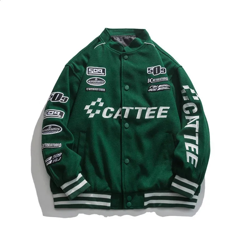 autumn and winter leisure loose hip-hop jacket Y2K high arcade car embroidered men and women baseball uniforms jacket 240911