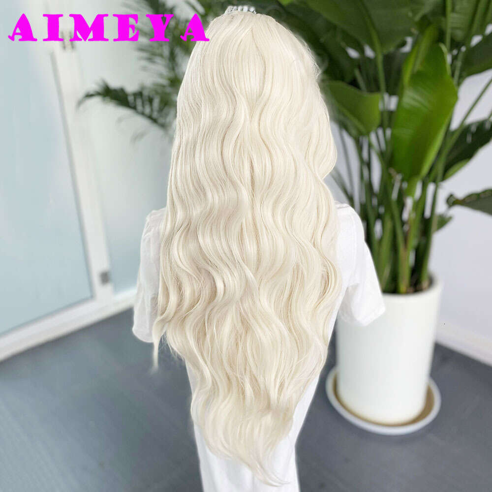 Platinum Blonde Synthetic Lace Front For Women Natural Haire Loose Curly Wig Daily Use Cosplay Heat Resistant Fiber Hair