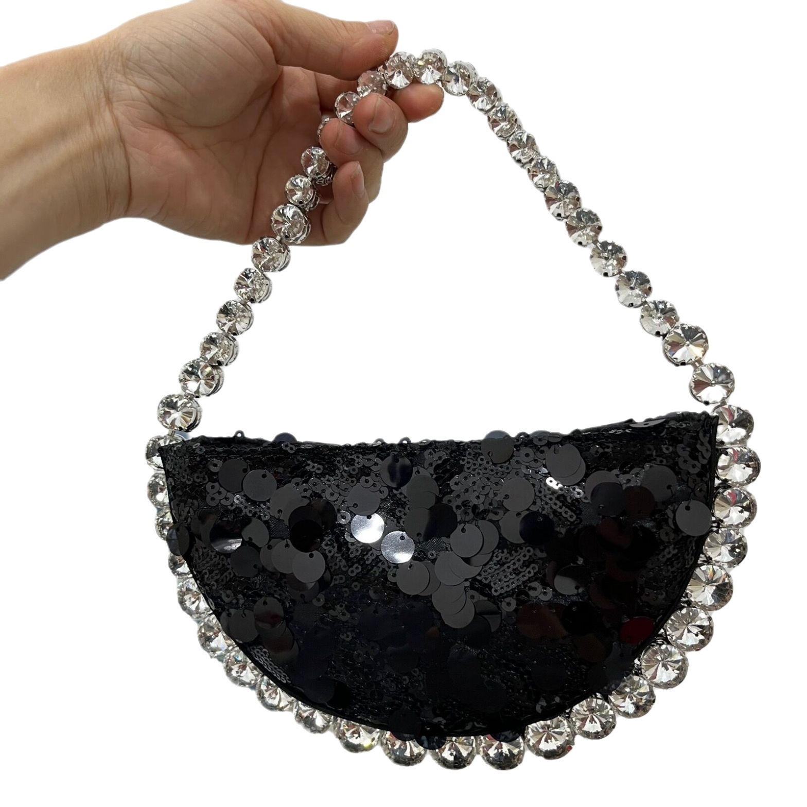 24 New Women's French Super Shining Diamonds Underarm Instagram Same Water Diamond Shoulder Bag Handheld
