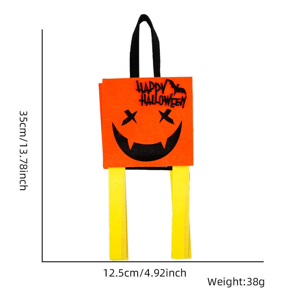 CMM Halloween Decoration Candy Bag Ghost Festival Atmosphere Decoration Props Non Woven 3d Handbag Party Supplies