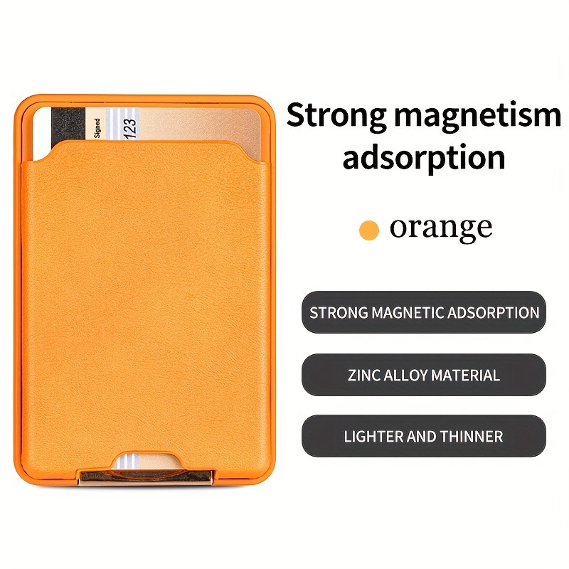 Magnetic Phone Card Holder for iPhone 16 15 14 13 12 promax Magsafe cellphone Leather Wallet Case with MagSafe Magnet