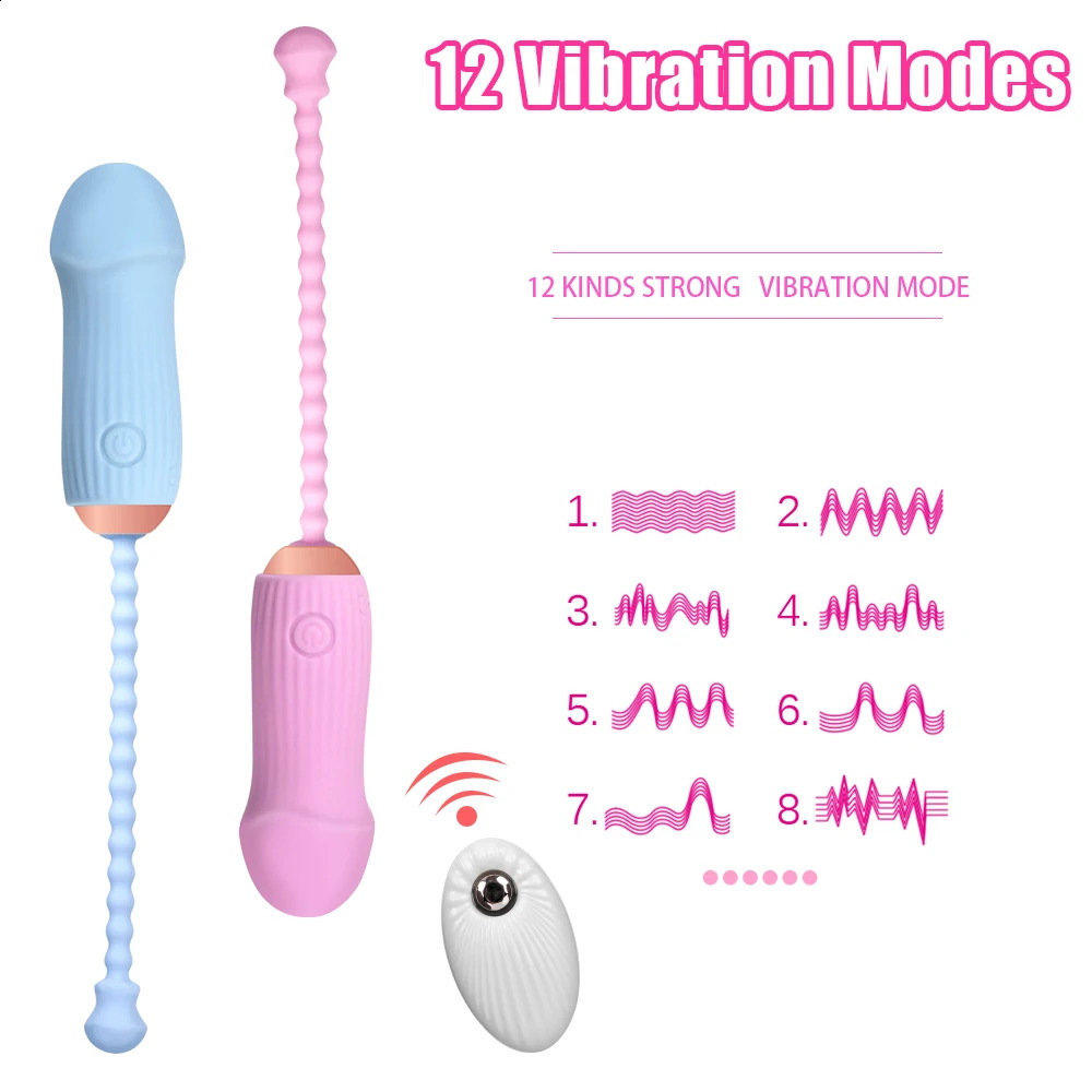 Nipple Vaginal Clitoris Stimulation Anal Vaginal Balls G-spot Vibrating Egg Remote Control Mushroom Head 12 Speeds 240904