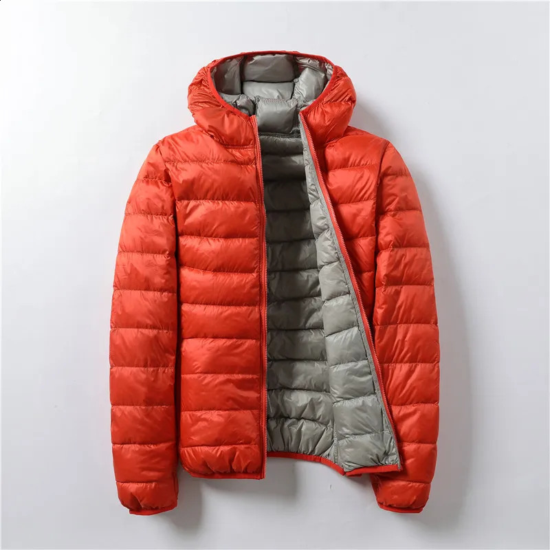 womens thin down jacket white duck down ultra light hooded jacket autumn and winter warm jacket portable jacket down jacket park 240913