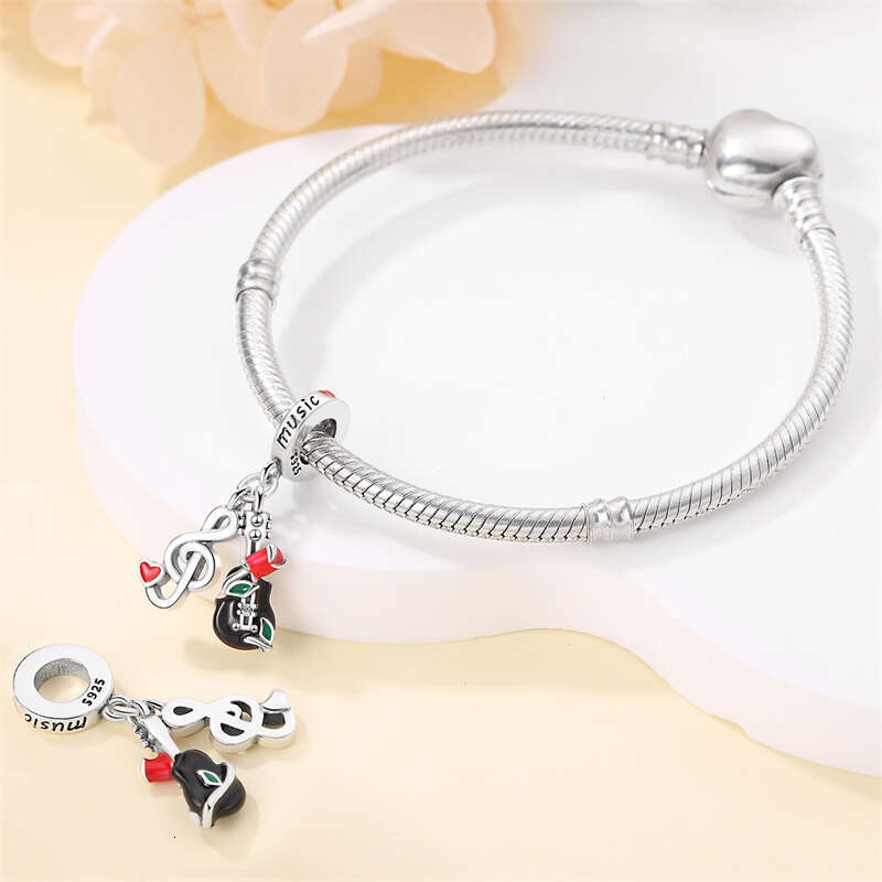 925 Sterling Silver Fit Original Bracelets Music Symbol Drawing Plate Medicine Box Career Series Charms Beads DIY Bracelet For women fine Jewelry