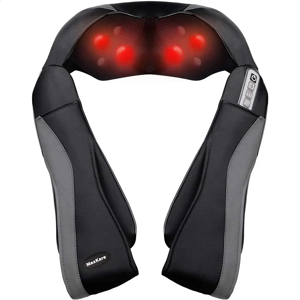 Heated neck and back massager electric deep tissue kneading and massage pillow for shoulders back and neck muscle 240914
