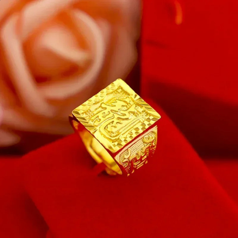 Pure 9999 genuine gold ring fashion model 100 matching 240912