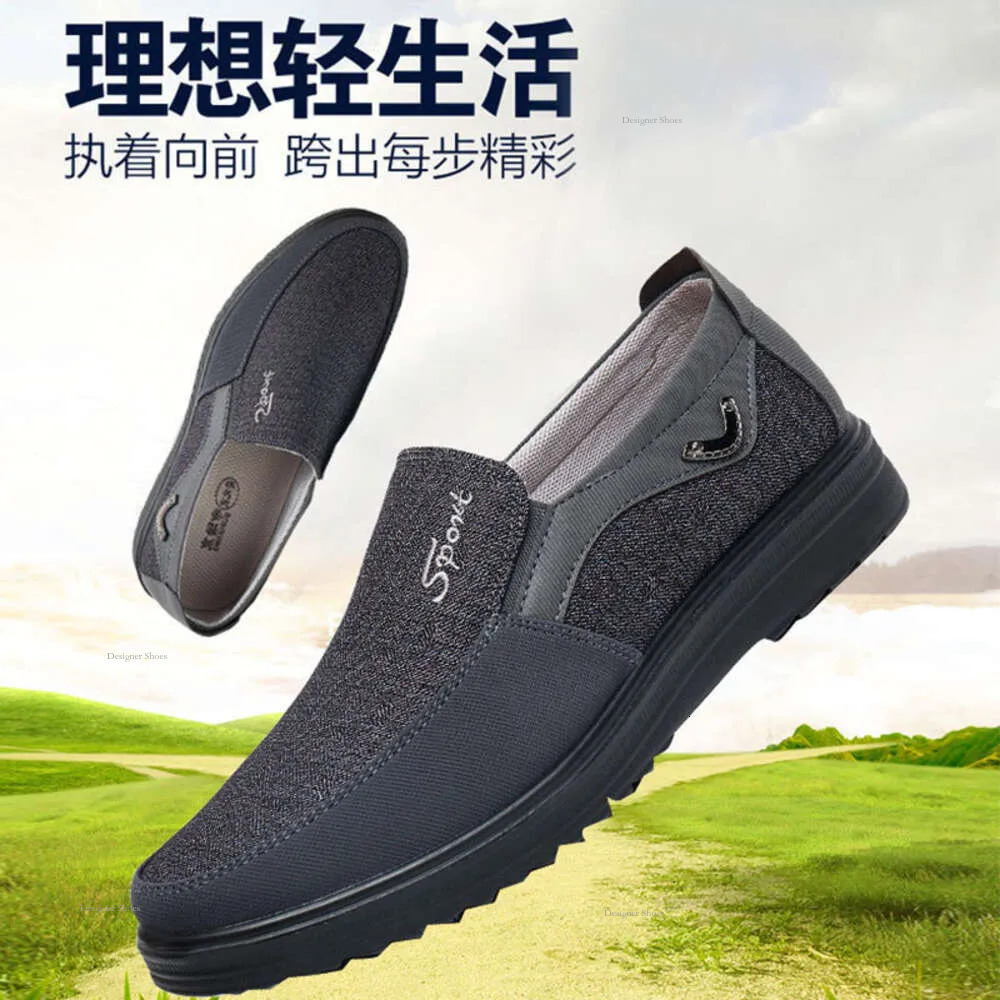 Cloth Men, Beijing Soft Sole Casual For Middle And Old Age Canvas Work Driving Shoes, Dad Shoes