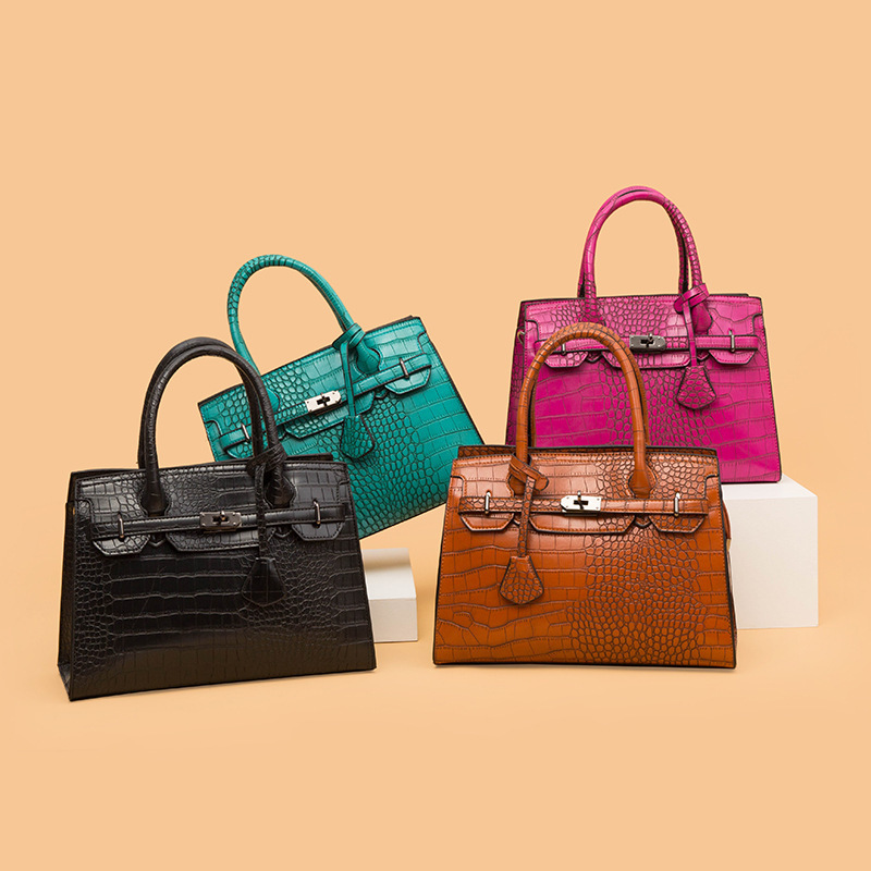 2025 New Fashion One Shoulder Handheld Luxury Bag 3-piece Set With Crocodile Pattern Mother Bag For Women