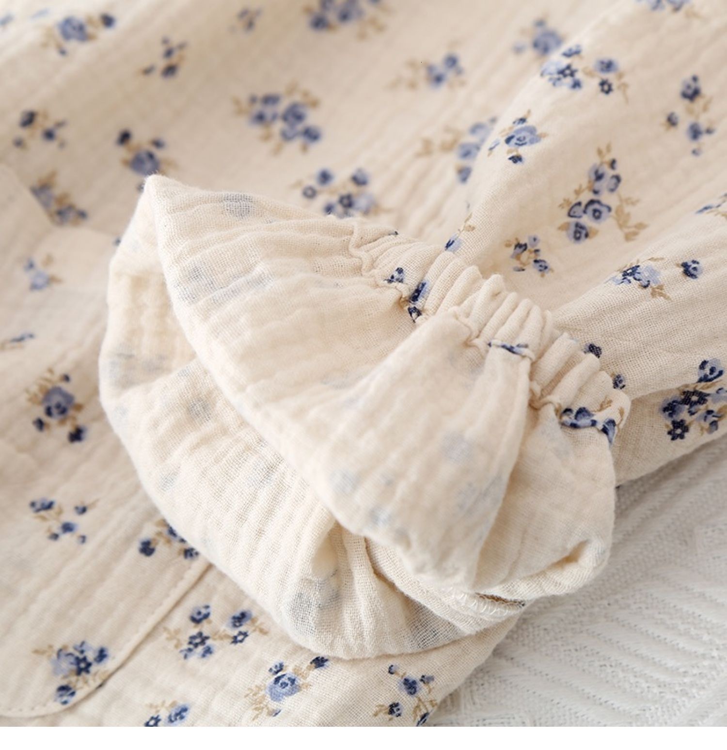 Autumn Winter Women's Pamas Blue Wers Long-Sleeved Trousers Home Clothes Gauze Cotton V Neck Female Homewear Lady Pamas