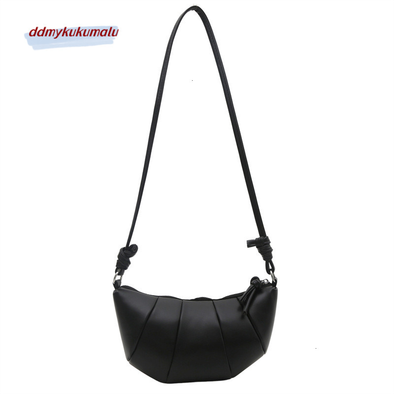 Silver for women 2024 new summer fashion design, niche single shoulder crossbody dumpling bag, cow horn bag H7.20#14 ddmykukumalu