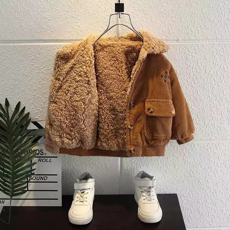 Childrens Parkas Boys Winter Warm Coats Teen Fashion Jackets Thicken Kids Outdoor Coat Baby Parka 240905