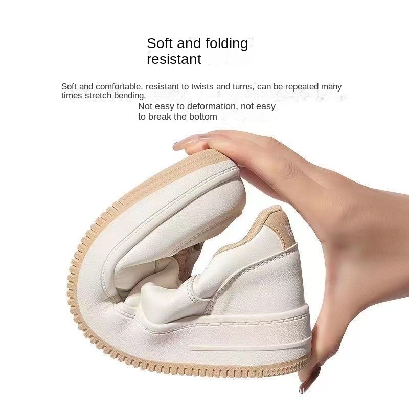 White Korean Thick Soled Four Seasons Board Shoes High School Students New Lace Up Breathable Casual Women Sneakers