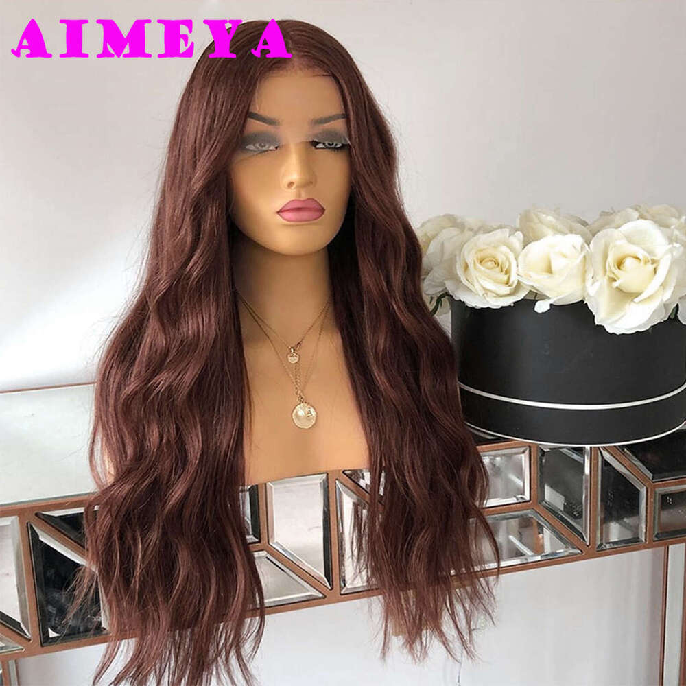 Platinum Blonde Lace Front Wigs For Women Long Natural Wave Synthetic Heat Resistant Fiber Hair Free Part