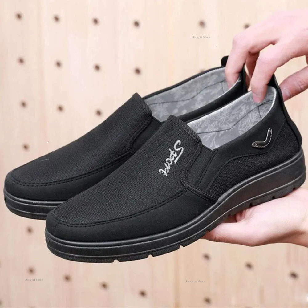 Cloth Men, Beijing Soft Sole Casual For Middle And Old Age Canvas Work Driving Shoes, Dad Shoes