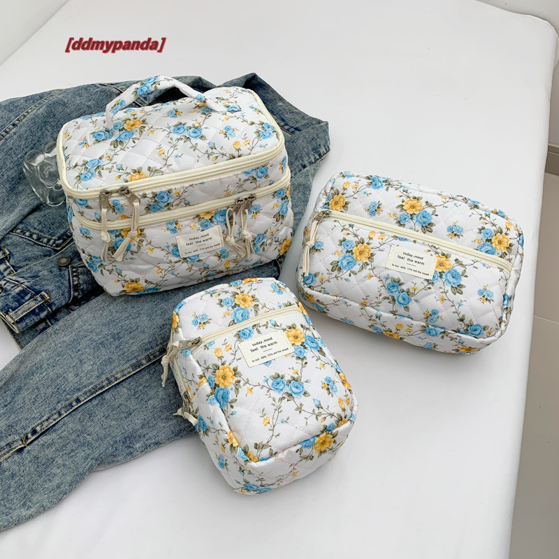New floral makeup with large capacity and high-end cosmetics storage portable travel toiletry bag, hand-held bag #15 ddmypanda