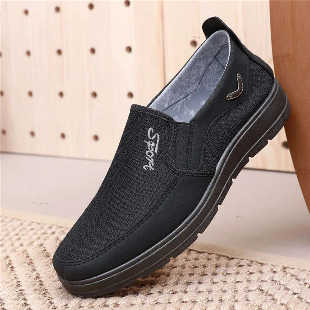 Cloth Men, Beijing Soft Sole Casual For Middle And Old Age Canvas Work Driving Shoes, Dad Shoes