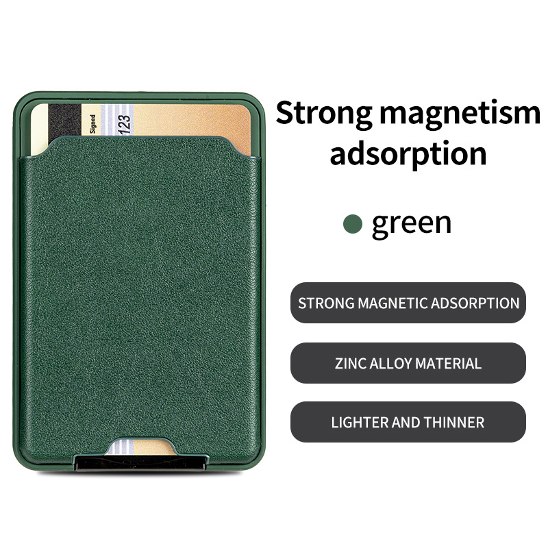Magnetic Phone Card Holder for iPhone 16 15 14 13 12 promax Magsafe cellphone Leather Wallet Case with MagSafe Magnet