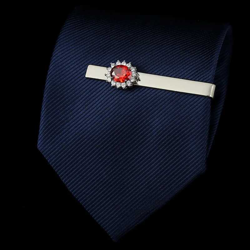 Advanced mens boutique lamp luxurious zircon tie clip fashionable temperature officially worn leading star tie accessories W240914
