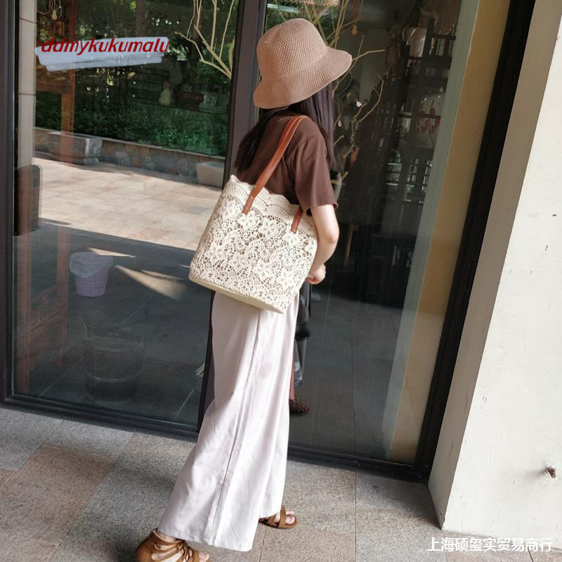 2024 Japanese and Korean new lace fabric fairy inspired forest style niche design versatile bag for women's single shoulder H7.22#46 kukumalu