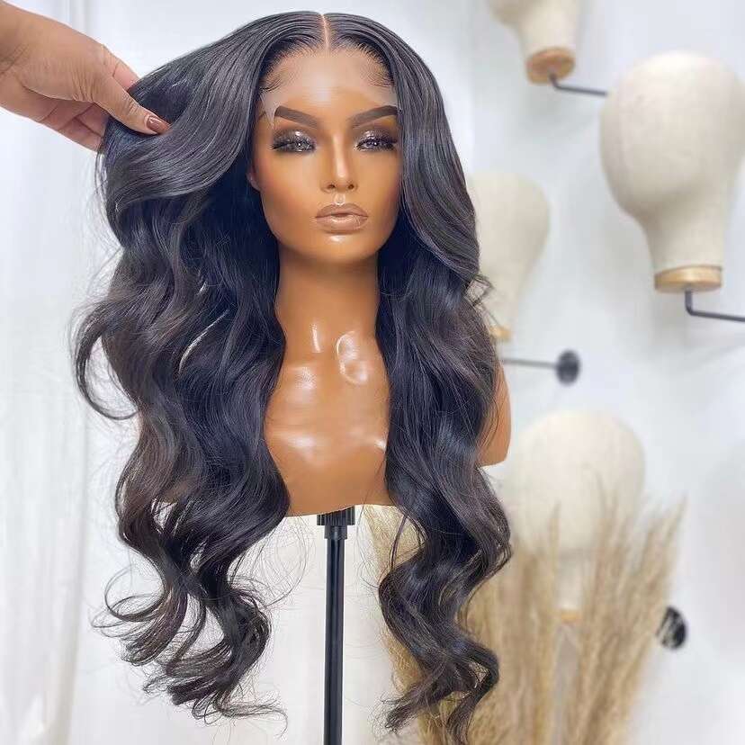 AIMEYA Long Wave For Black Women Lace Front Natural Haire Heat Resistant Synthetic Hair Daily Use Wig