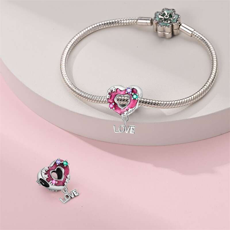 New 925 Sterling Silver Strawberry Cake Afternoon Tea Dessert Charms Beads Fit Original Bracelets DIY Jewelry
