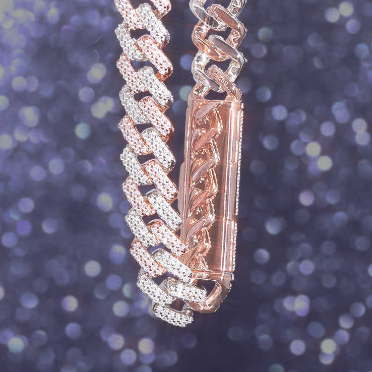 Custom name clasp 10mm 12mm 2rows cuban S sier with VVS moissanite hip hop chain passed tester rapper necklace